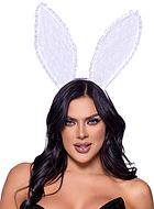 Playboy Hase, Kostüm-Kopfbedeckung, Blumenspitze, große Ohren